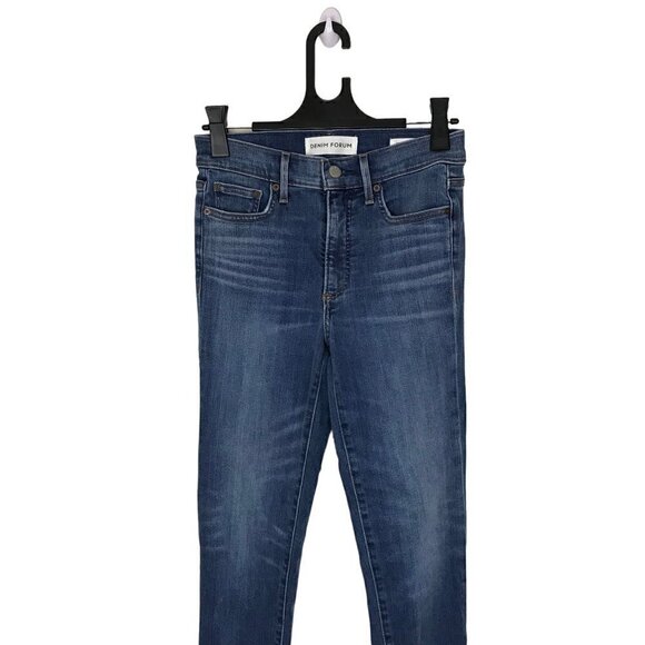 Aritzia Denim Forum Raw Hem The Nico Mid Rise Skinny Crop Size 27 - Picture 3 of 8